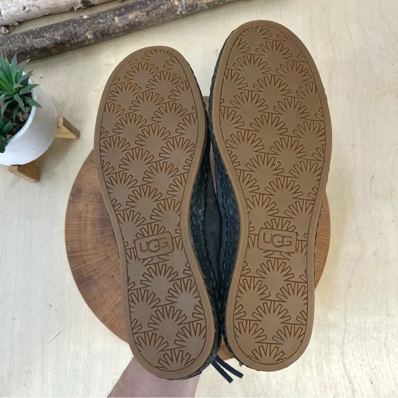 UGG | Black Suede Women's Woodlyn Moc Size 8 - Picture 16 of 16